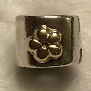 Pandora Jewelry - PANDORA Buttercup Flower Clip Charm 14K/925 Retd Pandora Jewelry - PANDORA Buttercup Flower Clip Charm 14K/925 Retd